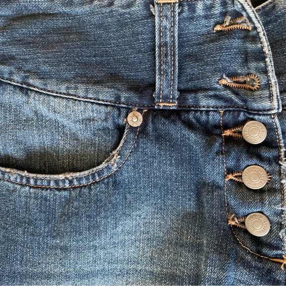 Sisley Italy Flare Button Fly Jeans Y2K 100% Cotton Made in Italy New Never Worn - Picture 9 of 9